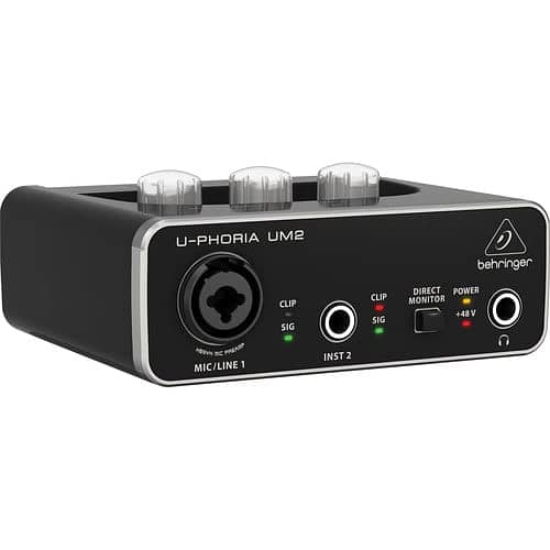 Behringer U-PHORIA UM2 2×2 USB Audio Interface 0