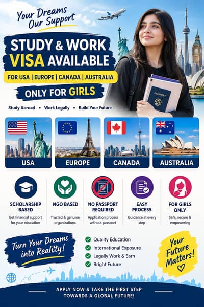 Study work visa available without money