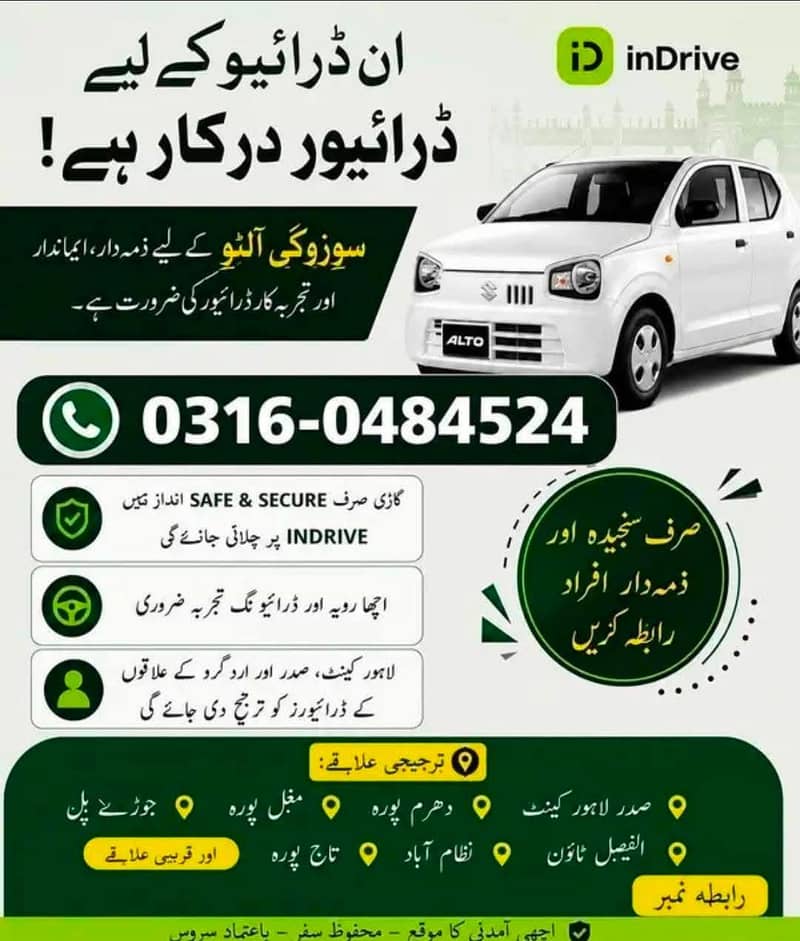 ان ڈرائیو کے لیے ڈرائیور مطلوب 0