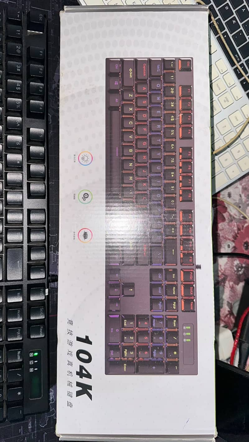 104K RGB Black Color Mechanical Gaming Keyboard - Computer Components ...