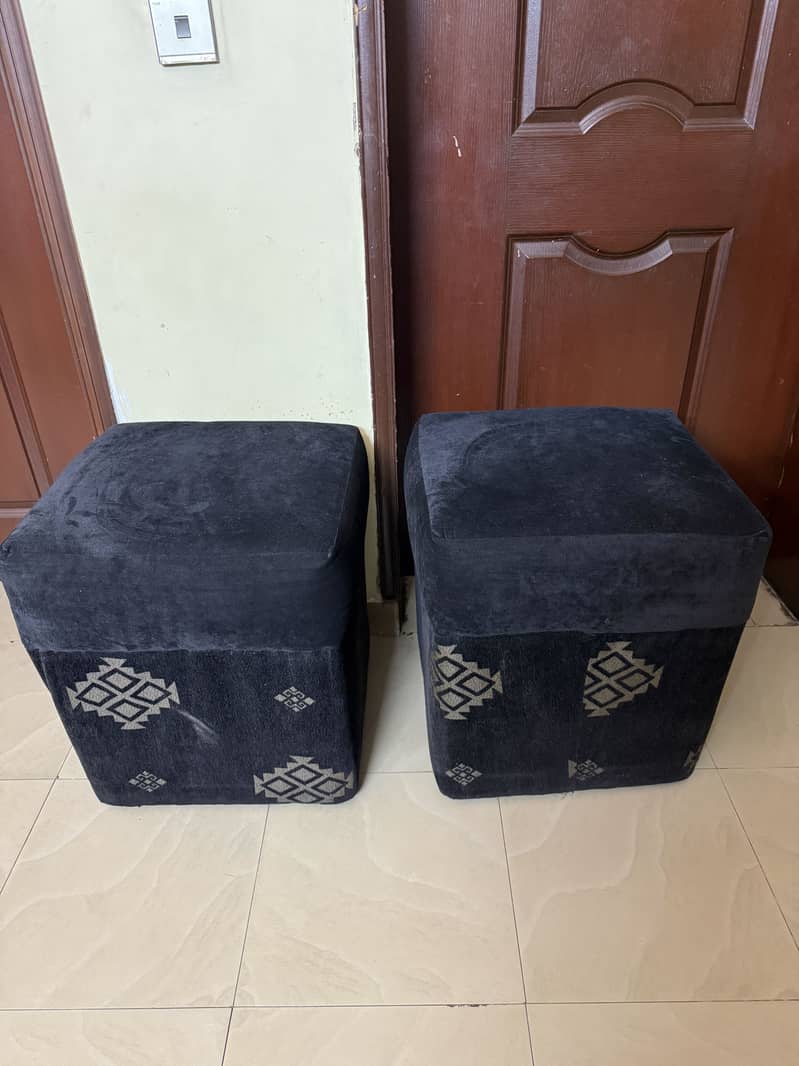 Sofa Set with sofas, tables, side stools, carpet and side cabinet 6