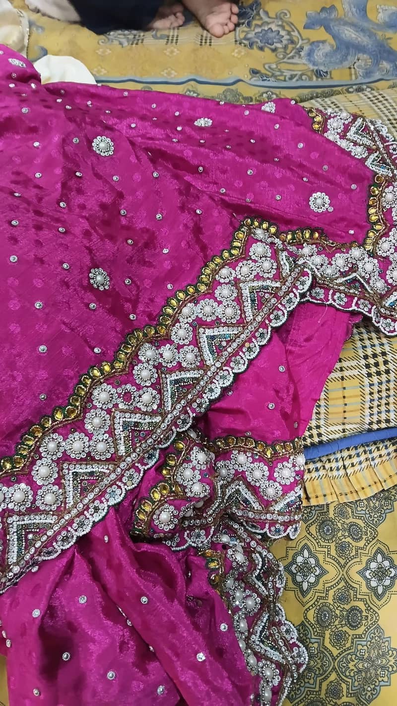 fancy hand emboridry saree 0