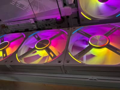Lian Li 7x UNI FAN SL120 RGB Fans + 2 Controllers | 9/10