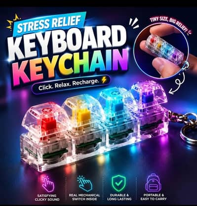 RGB keyboard keychain fidget