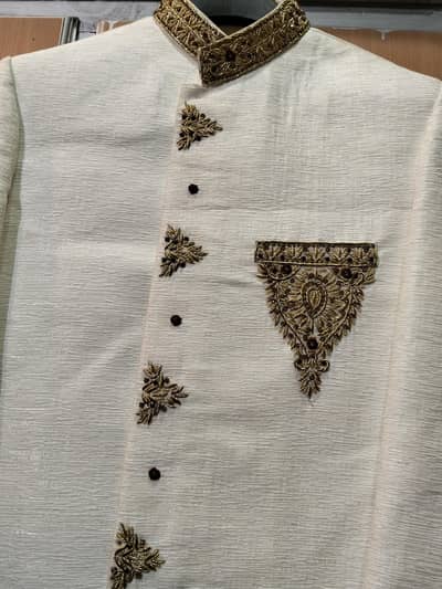 Groom’s White Sherwani – Brand New | A1 Grade