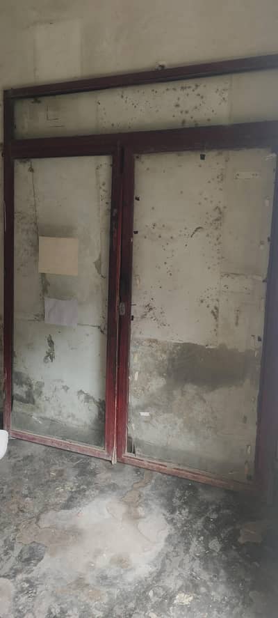 Shop glass door.