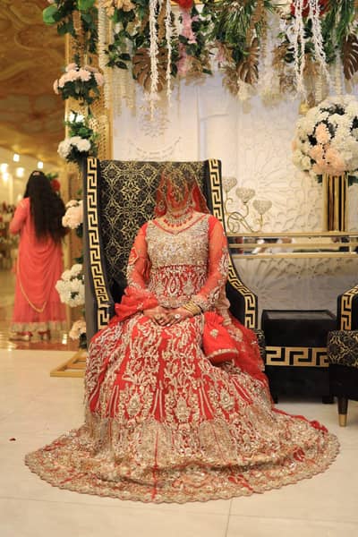 Baraat  dress with back tail lehnga