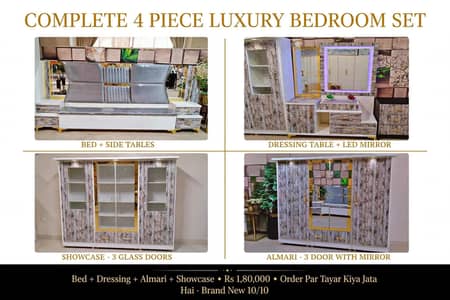 4 Piece Luxury Bedroom Set - Order Par - 180k