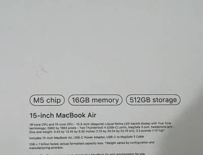 Macbook air m5 box pack non active