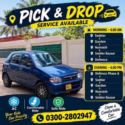 PICK & DROP SERVICE AVAILABLE REASONABLE PRICE