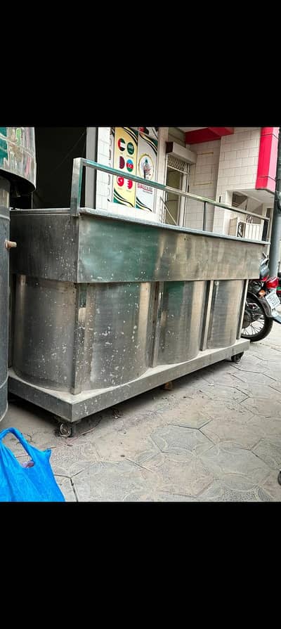 chai counter steel or marble or hot plate tawa