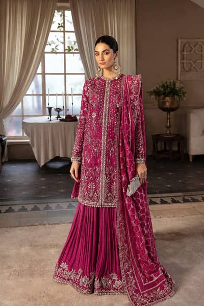 Partywear Gharara Dress-Unstitched