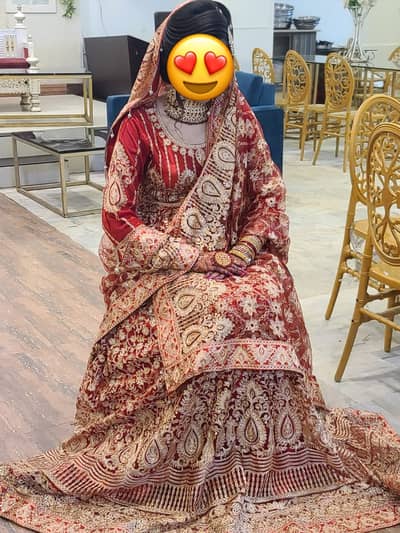 Bridal Barat & Valima Dress – Khoobsurat Heavy Embroidered Lehenga