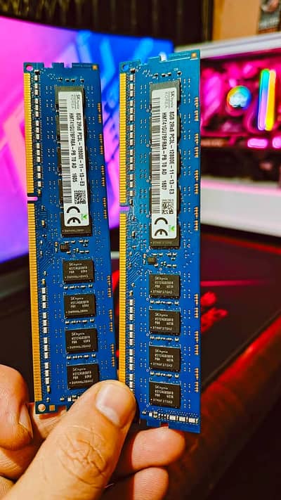 16 Gb ddr3 ram sk hynix pc 3L 12800e 1600mhz 8x2