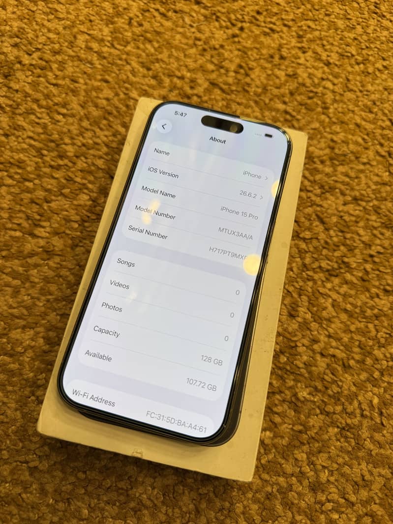 Iphone 15 pro Non pta physical + E sim 5