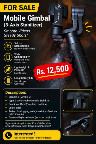 FeiyuTech Vimble 2 Smartphone Gimbal – Excellent Condition