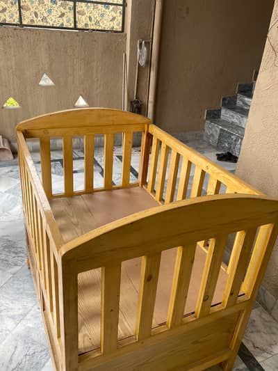 Wooden Baby Cot / Baby Bed with Mattress