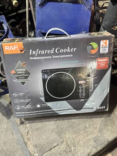RAF electric stove with premium glass and powerful 100W - 3500 W
