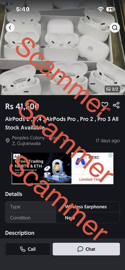 He is scammer don’t buy anything from him