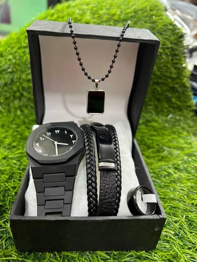 Men's Luxury Watch & Accessories Gift Set