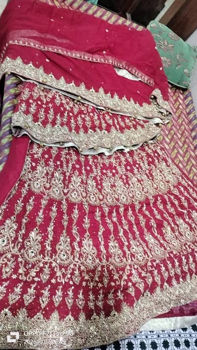 one time used bridal lehenga 10/10 condition