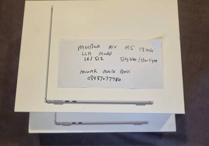 MacBook Air M5 16Gb ram and 512 GB 13 inch box pack 15 also