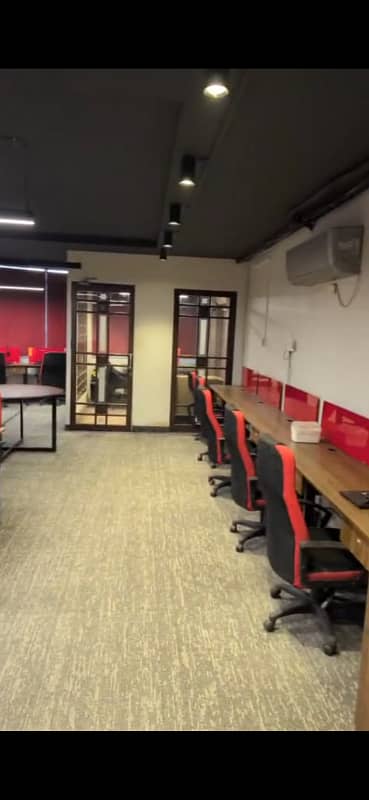 Full furnished office forrent it and software 1610sqft 24/7 in shahar e Faisal.