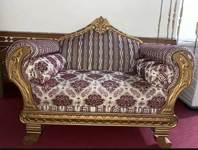 Royal Sofa Set 3+2+1 Golden Carved