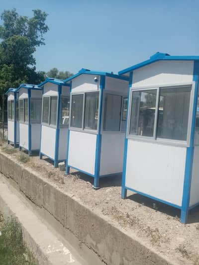 Prefabricated security guard cabins and portable washroom