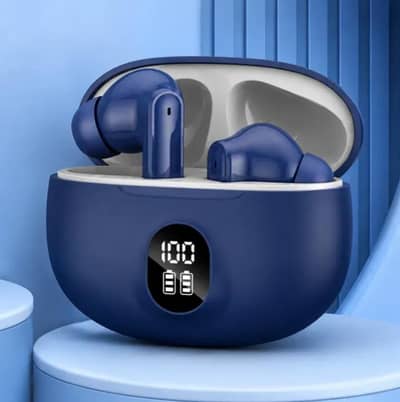 M10 Tws Ear buds led Display Blue color 280 hours battery