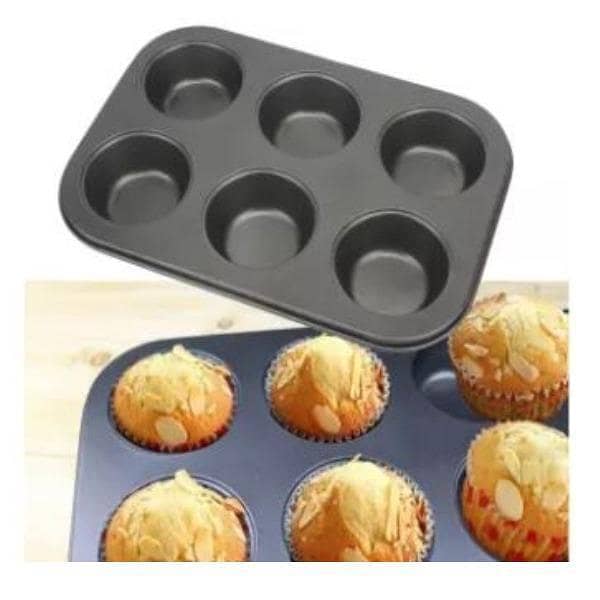 Non Stick 6 Cups Muffin Pan & Backing Cup Cake Tray