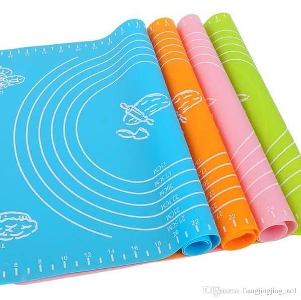 T  Non-Stick Silicone Baking Mat With Measurements Heat Resistant Cookie Sheet Oven Liner (Multi color) 40x50 cm