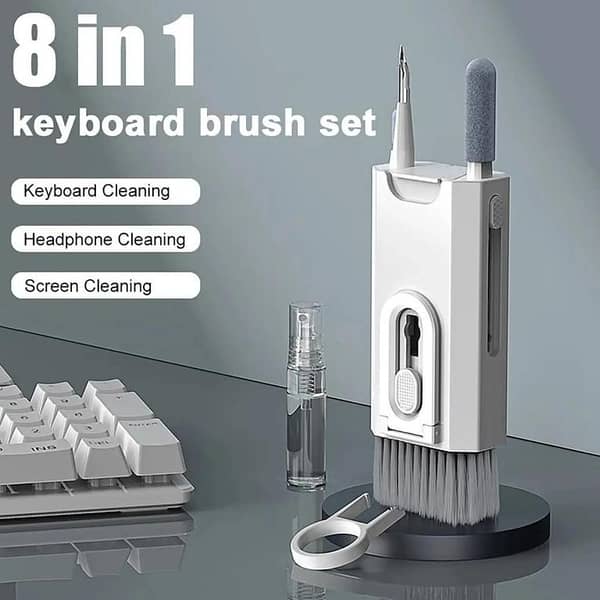 T  8in1 Portable Multifunctional Cleaning Tool Kit for Keyboard , Earphone Cleaner