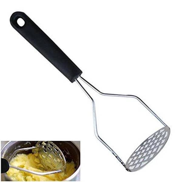 Potato Vegetable Masher Crush Kitchen Tool with Black Handle