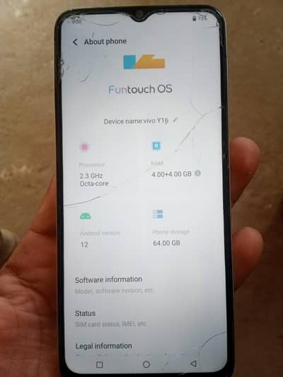 Vivo Y16  4+4. . 64GB