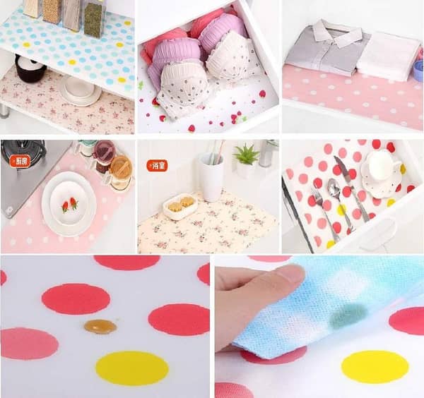 T  Waterproof Washable Soft Cushion Anti Slip 45 Cm X 150 cm Kitchen Cupboard Shelf, Fridge Shelf And Drawer Liners Mat Roll Drawer Liner Table