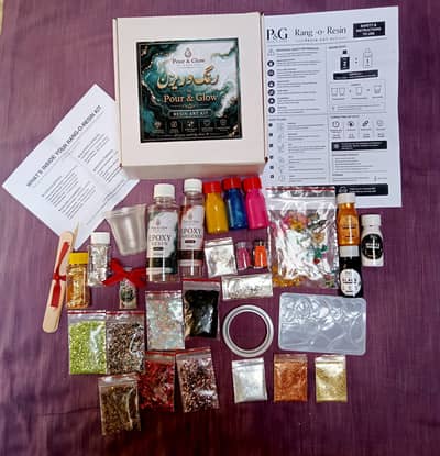 Resin Art Starter Kit With Silicone Molds & Epoxy