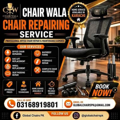 Revolving Chair /Office chair Repairing/ Gaming Chair Repair services