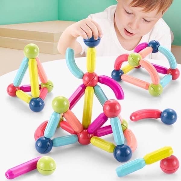 36 PCS Magnetic Building Blocks Set Early Learning Magnetic Sticks Balls Assembling Game