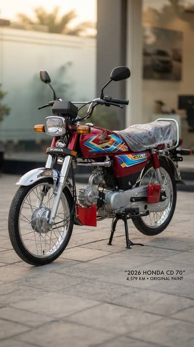  Honda CD 70 2026 | 4,579 KM | Original Paint | Like New Condition