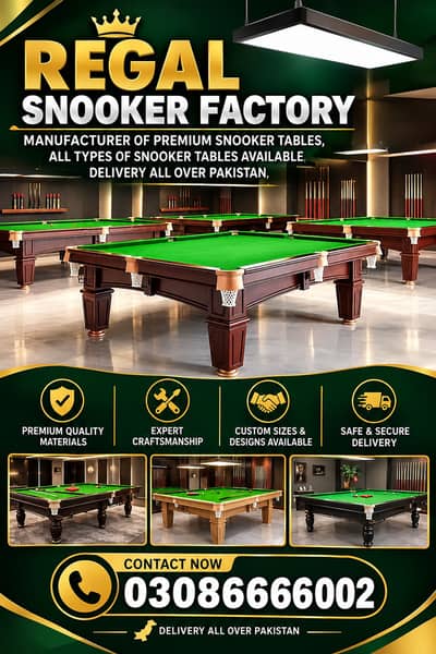 Snooker Table Manufacturer | Factory Price | Club & Home Use