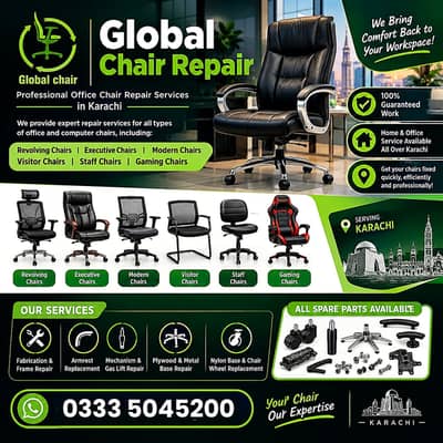 Office Chair Repair Karachi, Computer Chair Repair, Revolving Chair