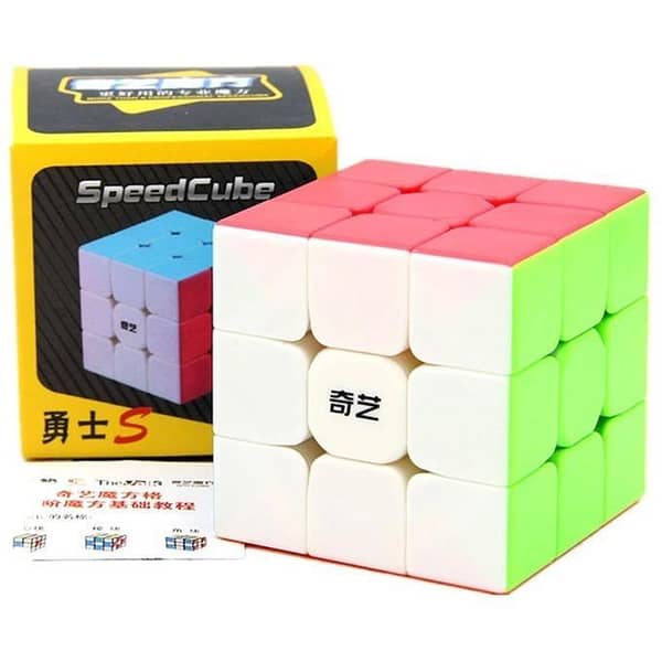 T  QiYi Warrior S 3x3 Sticker Less Speed Rubik's Cube - Multi Color