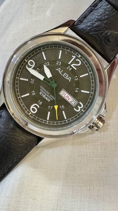 Alba Military Quartz watch original japan
