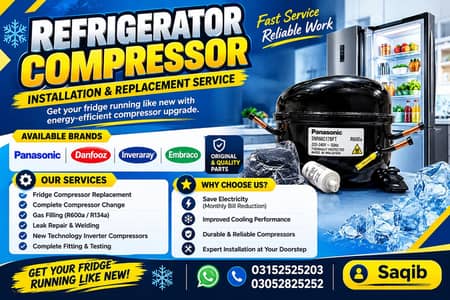 Refrigerator Compressor Fridge Compressor – Installation Available
