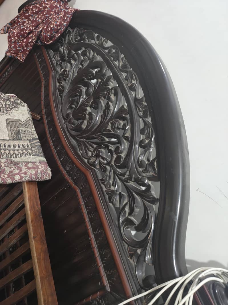 Solid wood bed set 2