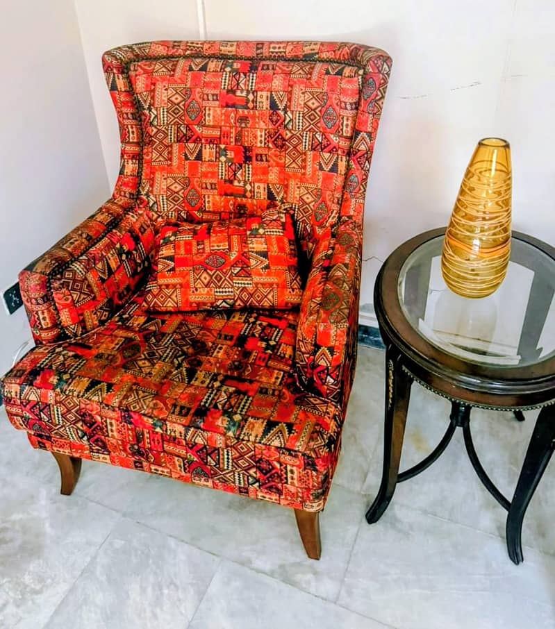 Two chairs with table 2