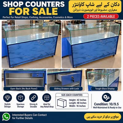 2 Shop Counters for Sale – Like New Condition