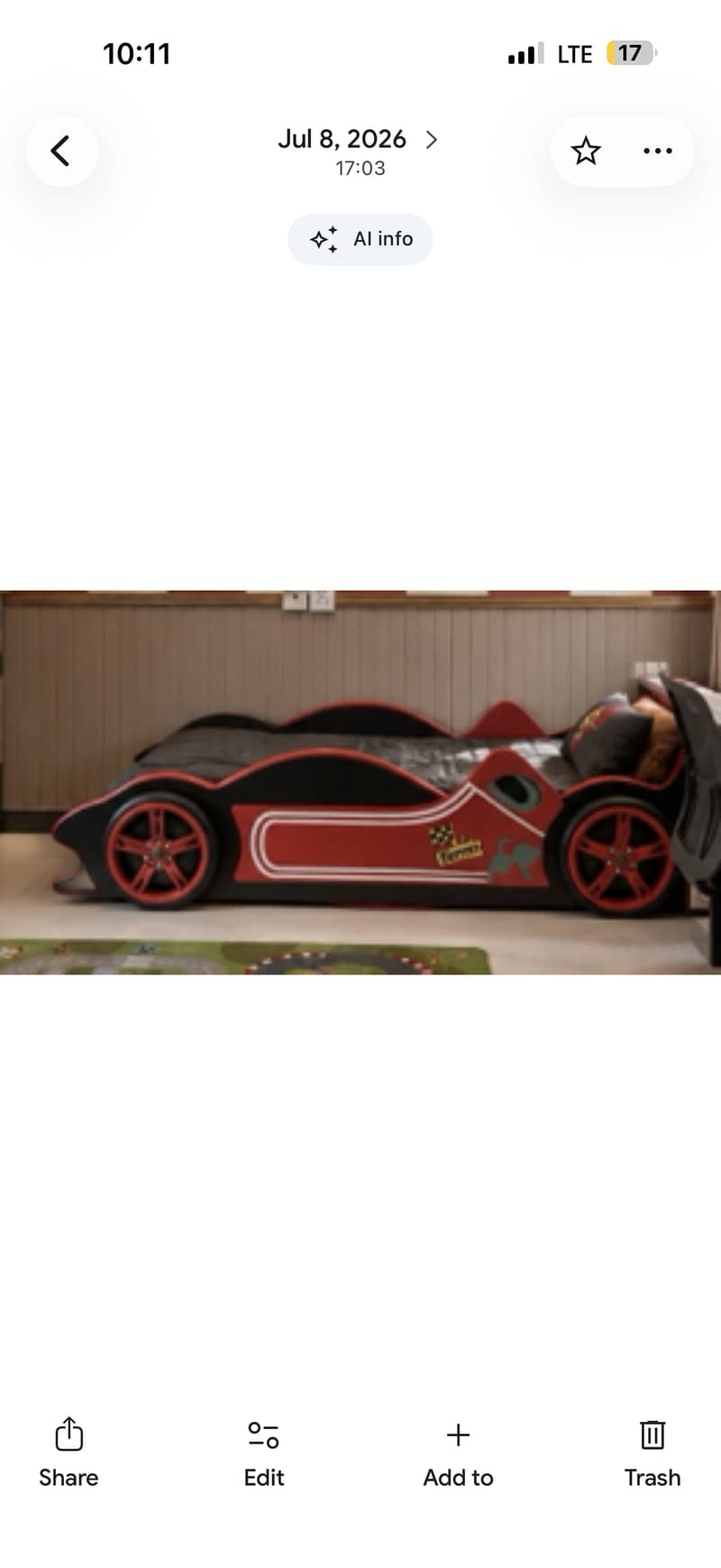 car bed with light 0