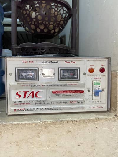 STAC Voltage Stablizer 3200W - 3 Relays, 100% Copper